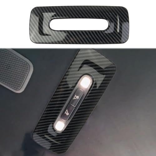 Fewshaw Carbon Fiber Interior Rear Roof Reading Light Lamp Cover Trim Accessories for Toyota Tundra 20222026 - Image 1