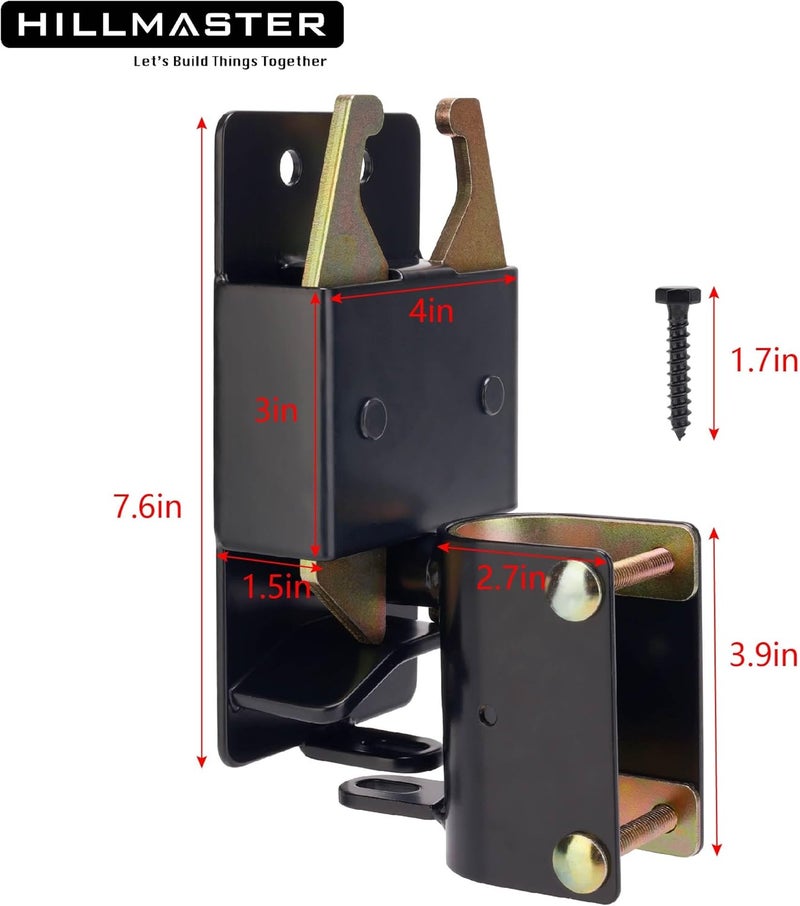 HILLMASTER Heavy Duty 2 Way Farm Gate Latch, Two Way Fence Gate Latch for Metal Gates Livestock Cattle Gate Latches Gate Hardware for Horse Corrals, Ranches(Screws and Instructions Included) - Image 2