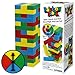 Funwares Rainbow Stack Wooden Blocks Stacking Game Tumbling Tower Balance Game Family Party Fun Ages 6 Color SpinnerBased Twist on Classic Stacking Games - Image 2