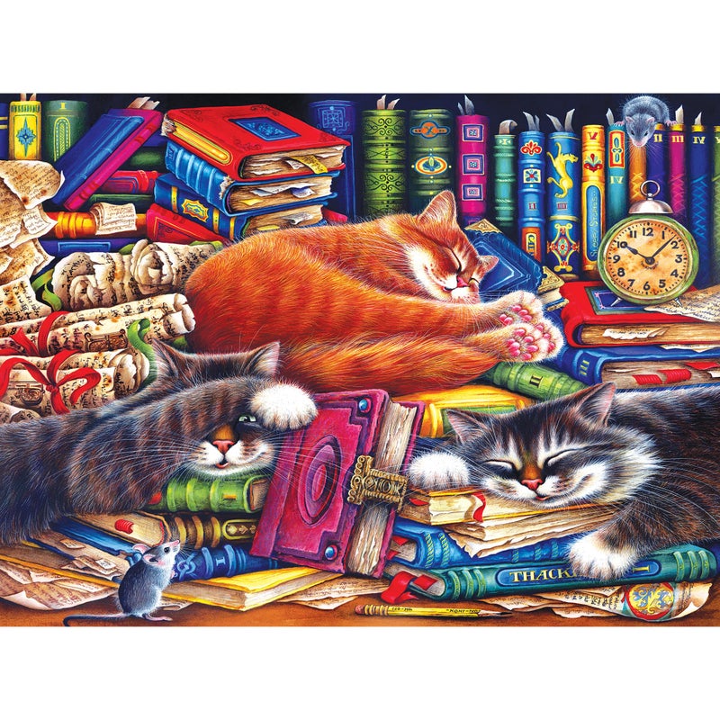 RoseArt Puzzle Collector The Old Book Shops Cats 1000 Piece Jigsaw Puzzle for Adults - Image 2