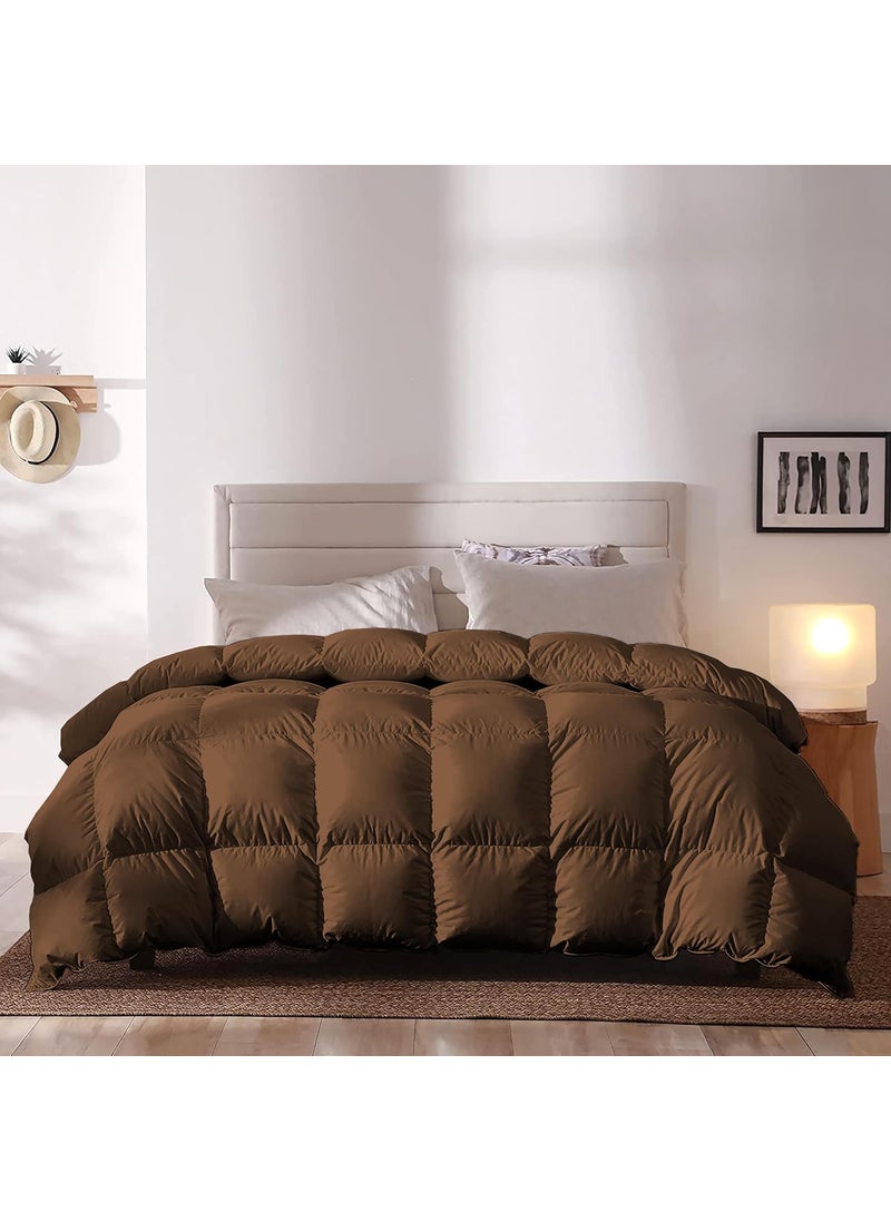 Grace Linen Grace Linen 400 GSM Heavy Winter Comforter for Single Size 60X90 Restful Sleep Soft Microfiber Single Size ComforterQuiltDuvetBlanket Single Size Chocolate Brown Color 