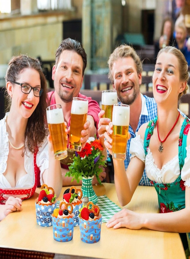 Vesici أكواب آيس كريم فيسيشي 200 قطعة لمهرجان أكتوبر 6 أونصات أكواب ورقية قابلة للتصرف لحلويات مهرجان أكتوبر لحامل الوجبات الخفيفة البافارية - Image 4