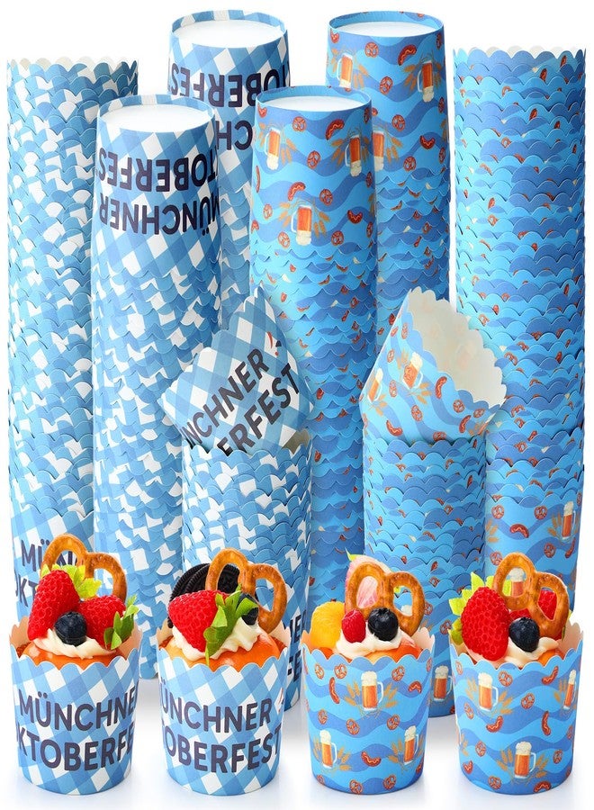Vesici أكواب آيس كريم فيسيشي 200 قطعة لمهرجان أكتوبر 6 أونصات أكواب ورقية قابلة للتصرف لحلويات مهرجان أكتوبر لحامل الوجبات الخفيفة البافارية - Image 1