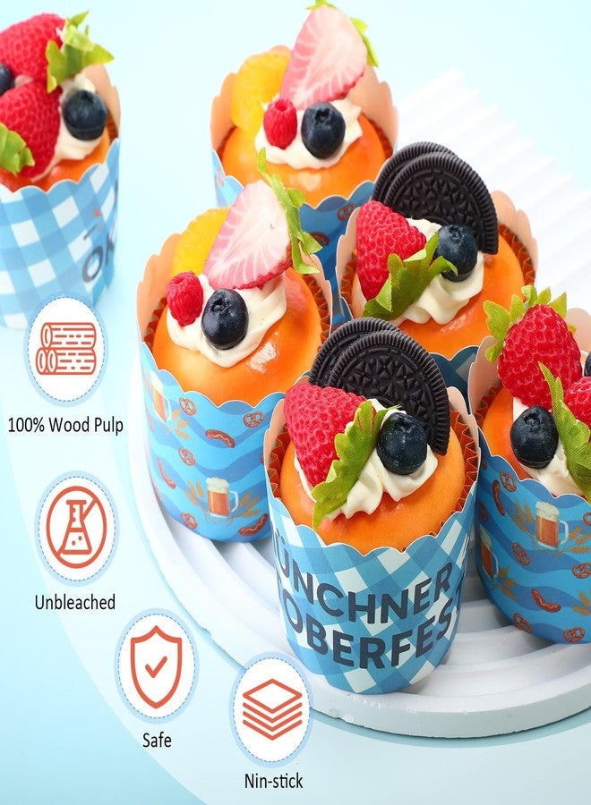 Vesici أكواب آيس كريم فيسيشي 200 قطعة لمهرجان أكتوبر 6 أونصات أكواب ورقية قابلة للتصرف لحلويات مهرجان أكتوبر لحامل الوجبات الخفيفة البافارية - Image 3