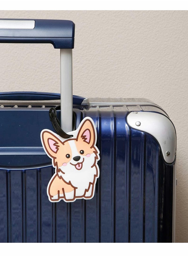 Generic Corgi Silicone Luggage Tags for Suitcases, Set of 3 with Name ID Card for Easy Identification  - Image 5