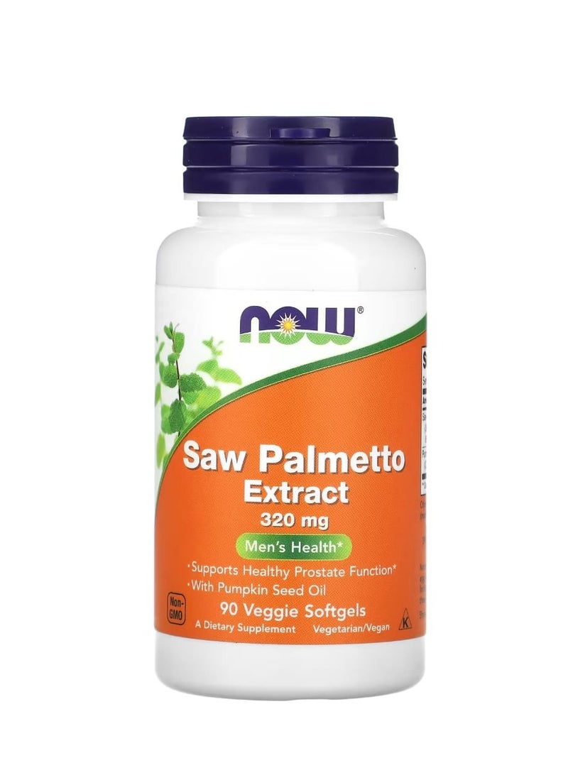 now Saw Palmetto Extract Men's Health 320 mg 90 Veggie Softgels - Image 1