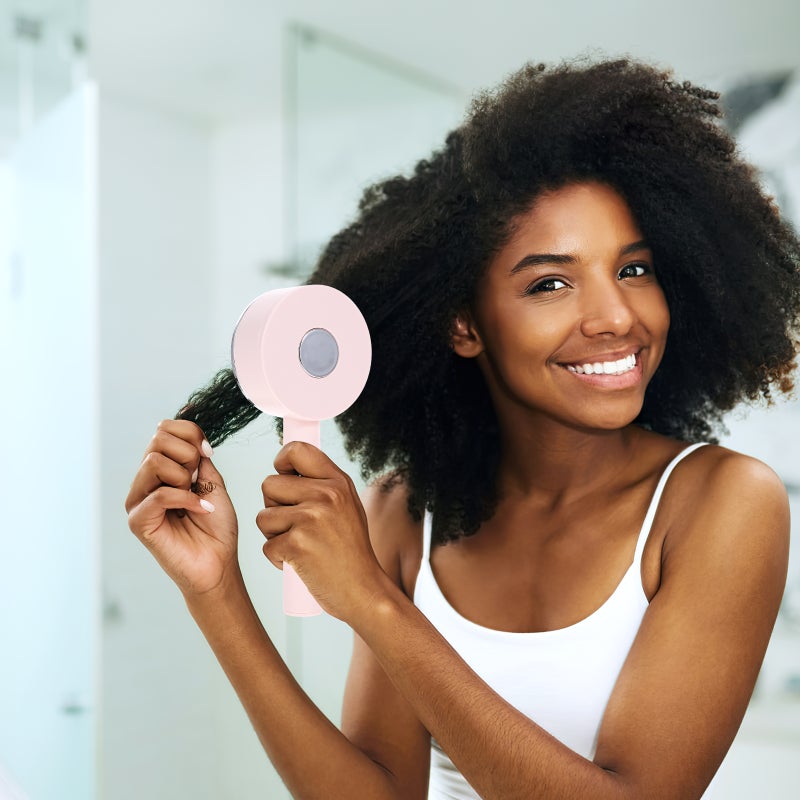 💄 فرشاة شعر واسعة لفك التشابك للنساء بمقبض مريح وردي للاستخدام اليومي - Image 5