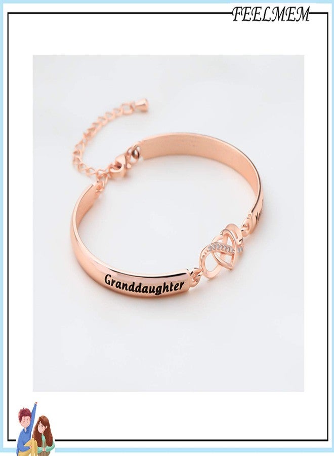 FEELMEM Family Jewelry Granddaughter Bracelet Granddaughter You Stole Our Heart from The Very Start Infinity Love Heart Bracelet Gift - Image 5