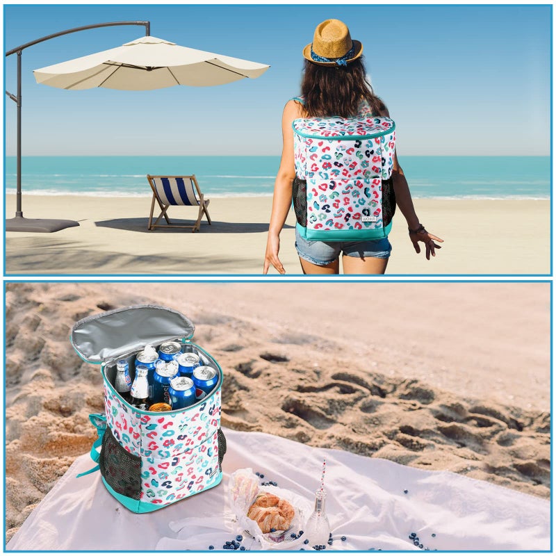 Wolka Cooler Backpack 30 Cans,Portable Backpack Coolers Insulated Leak Proof,Waterproof Soft Sided Cooler Bag for Travel,Beach,Camping,Picnic,Lunch Backpack for Women (Water Elf) - Image 5