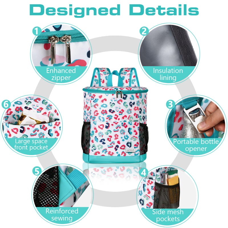 Wolka Cooler Backpack 30 Cans,Portable Backpack Coolers Insulated Leak Proof,Waterproof Soft Sided Cooler Bag for Travel,Beach,Camping,Picnic,Lunch Backpack for Women (Water Elf) - Image 3