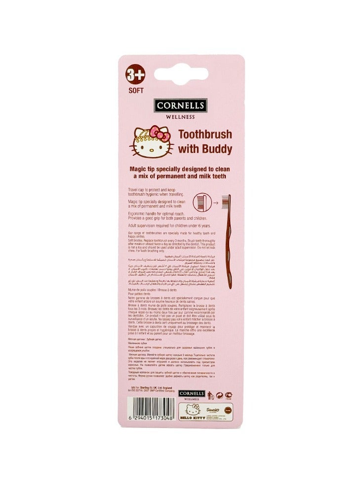 CORNELLS WELLNESS Cornells Hello Kitty Tooth Brush With Cap & Buddy - Image 2