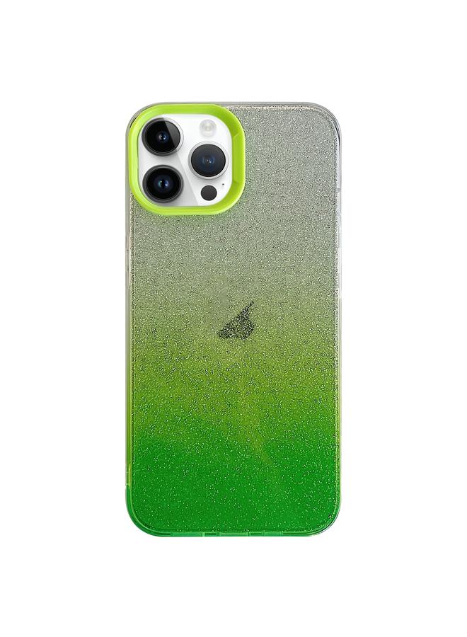 زبون جراب لهاتف iPhone 13 Pro Max، جراب هاتف PC مزدوج الجوانب بلون IMD متدرج لامع - Image 1