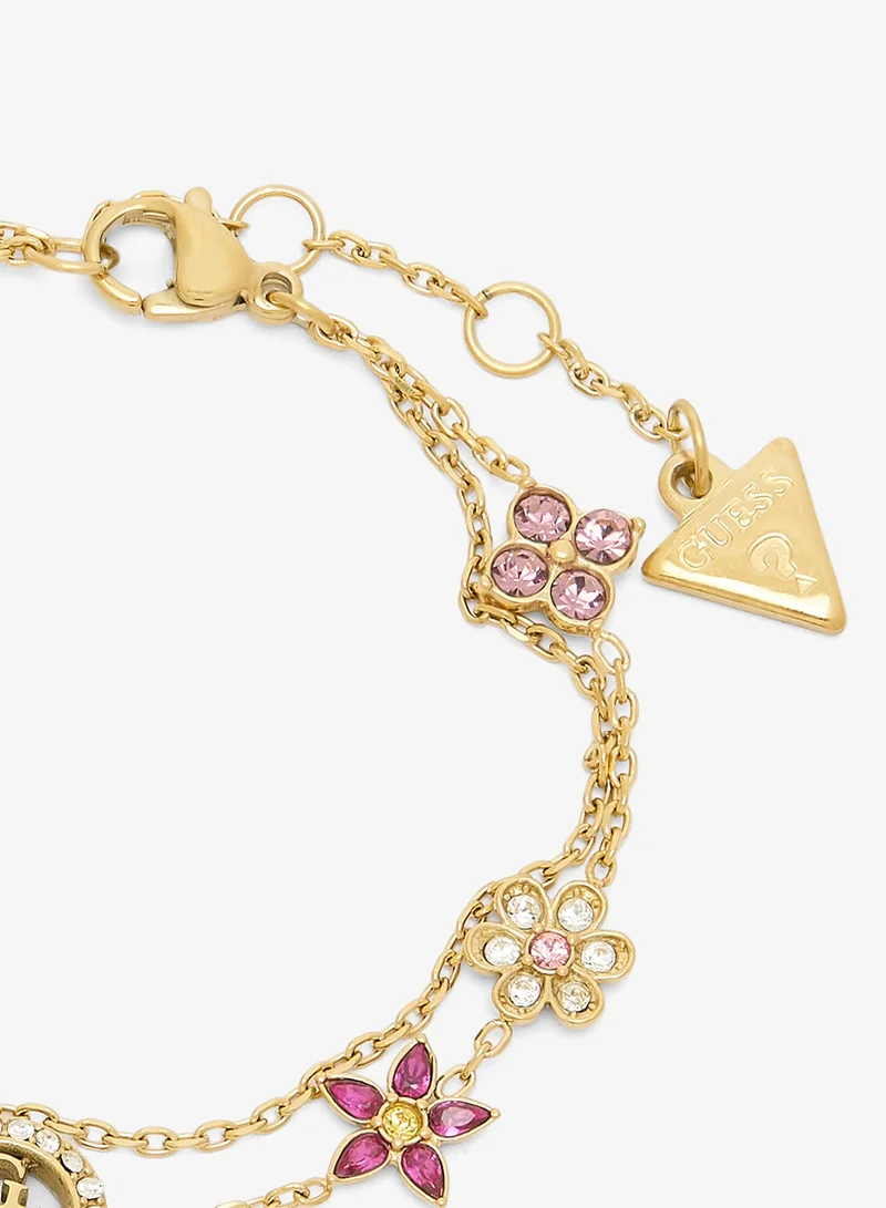 Guess  Multi Flowers Chain Bracelet for Women | Best Price UAE