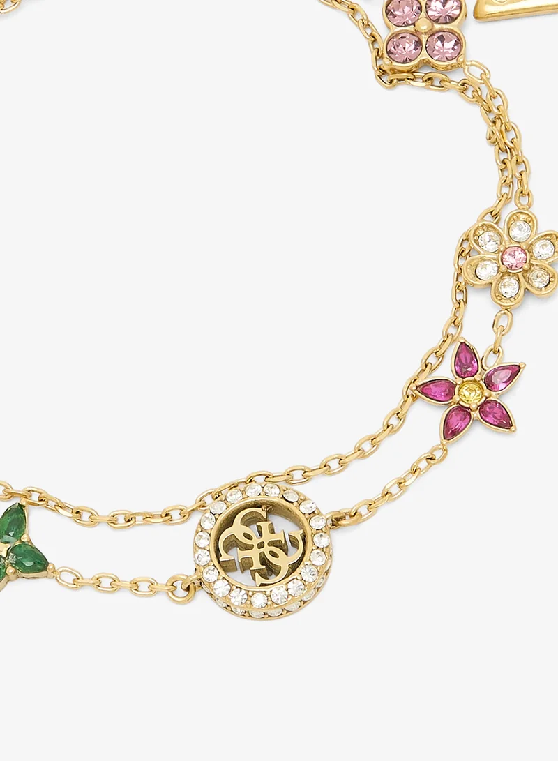 GUESS Multi Flowers Chain Bracelet