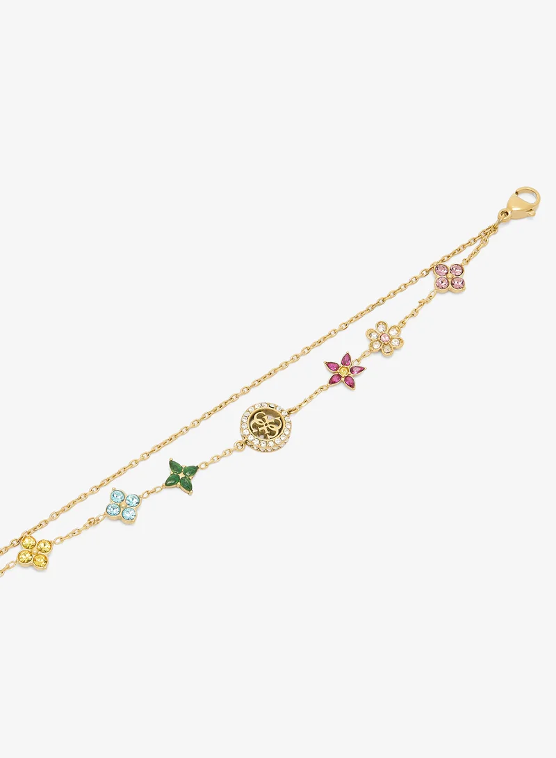 Guess  Multi Flowers Chain Bracelet for Women | Best Price UAE