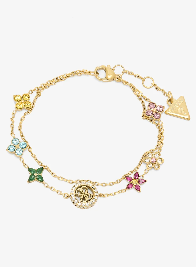 GUESS Multi Flowers Chain Bracelet
