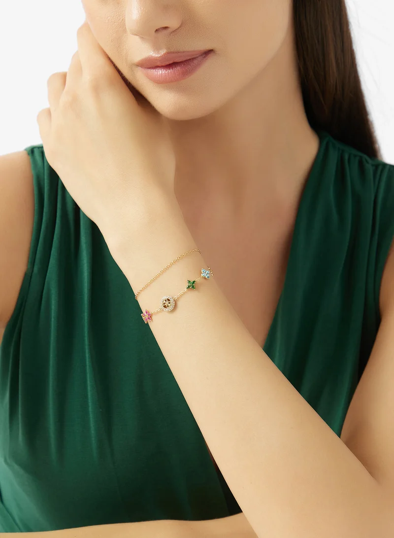 Guess  Multi Flowers Chain Bracelet for Women | Best Price UAE