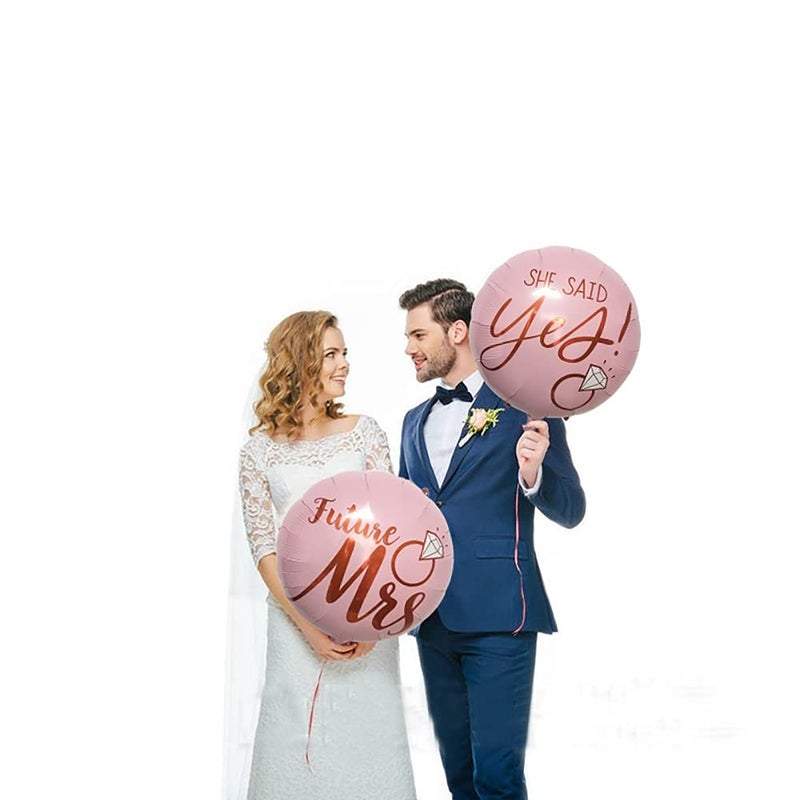 Delphinus Diamond Ring Foil Balloon Set, 5pcs Bridal Shower Supplies for Bridal Shower Bride to be Party Wedding Engagement Decoration - Image 5