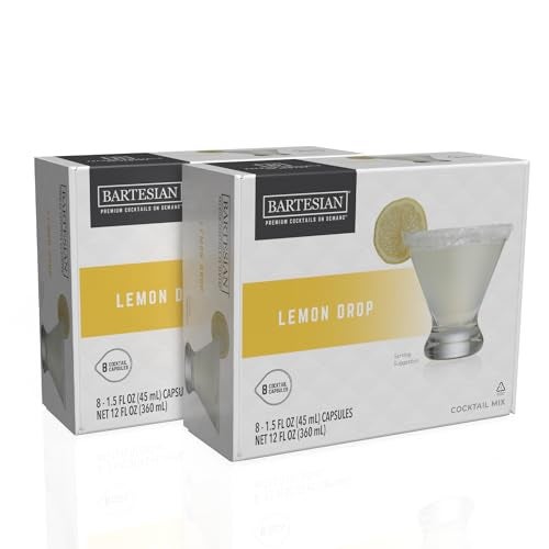 Bartesian 16-Pack Lemon Drop Mixer Capsules for Cocktail Machine – Home Bar Mixology Cocktails Mix Pod Capsule Set to Use with The Bartesian Cocktail Drink Maker Machine - Image 1