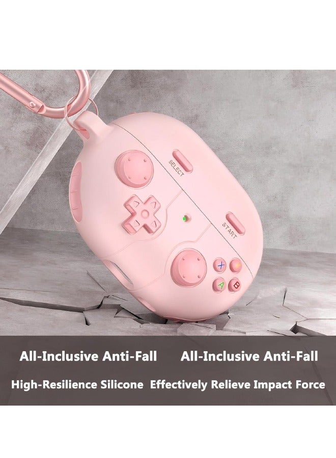 Alyashmac Huawei FreeBuds Pro 3 Case, 3D Game Console Design, FreeBuds Pro 3 Cover with Keychain for Men Women, Rugged Shockproof Soft Silicone Protective Case Cover for HUAWEI FreeBuds Pro 3, Pink - Image 4