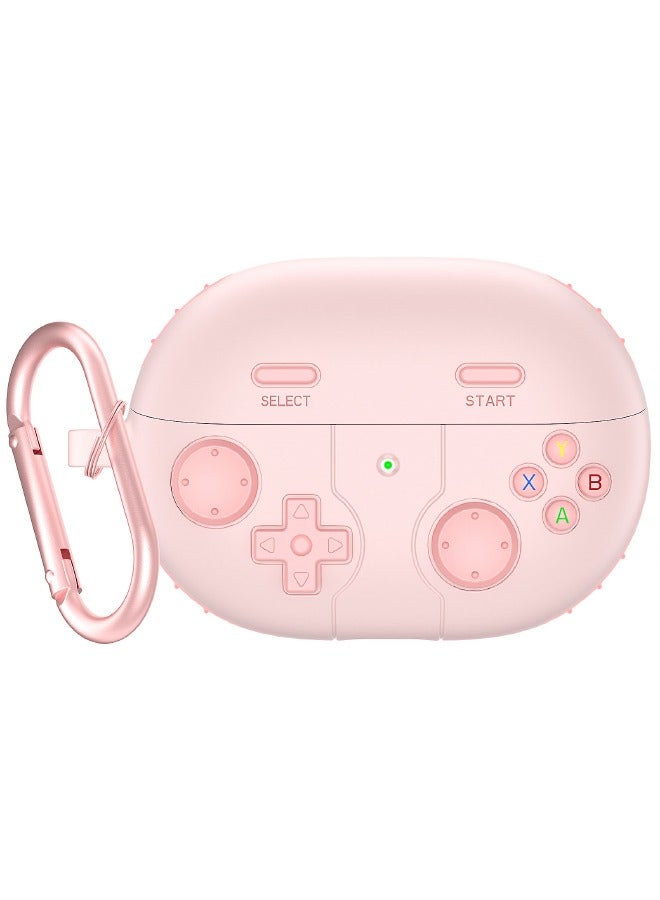 Alyashmac Huawei FreeBuds Pro 3 Case, 3D Game Console Design, FreeBuds Pro 3 Cover with Keychain for Men Women, Rugged Shockproof Soft Silicone Protective Case Cover for HUAWEI FreeBuds Pro 3, Pink - Image 1