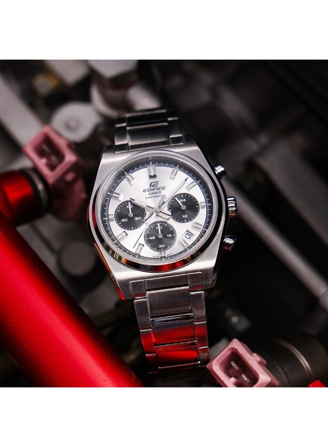 Casio Edifice EFB-730D-7AVUDF Men’s Stainless Steel Watch with White Dial and Sapphire Crystal – 100m Water Resistant - Image 4