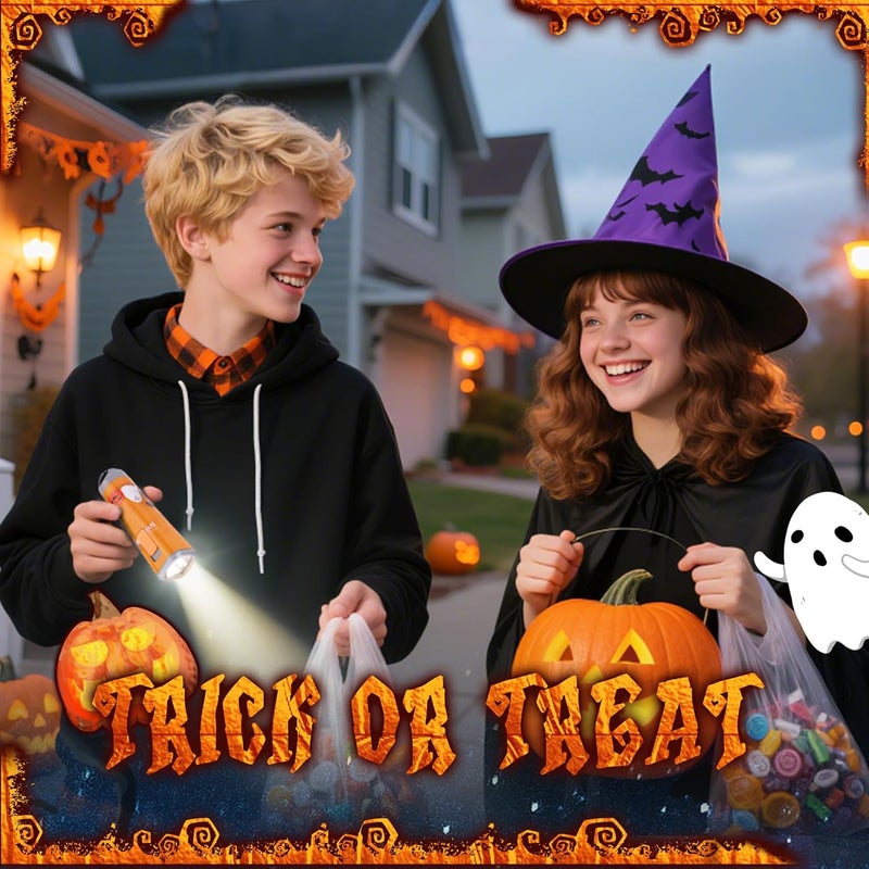 EverBrite 6-Pack LED Flashlights Halloween Gifts, Mini Flash Lights Handheld Torch with Lanyard, 18 AAA Batteries Included, Mixed Color - Image 3