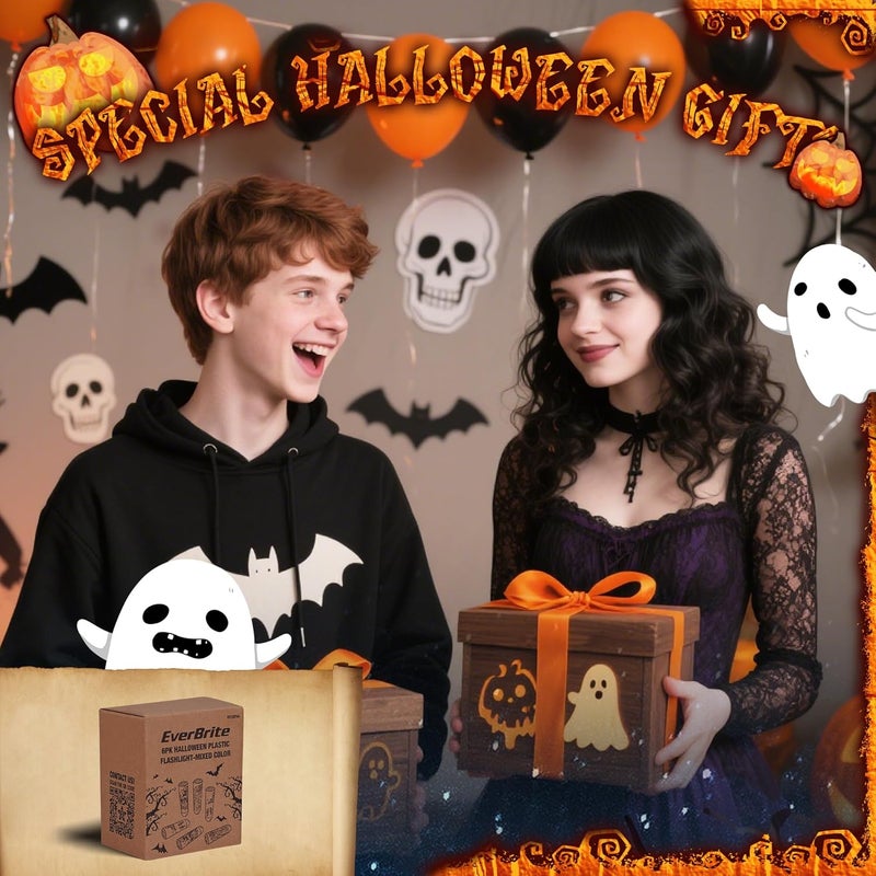 EverBrite 6-Pack LED Flashlights Halloween Gifts, Mini Flash Lights Handheld Torch with Lanyard, 18 AAA Batteries Included, Mixed Color - Image 5