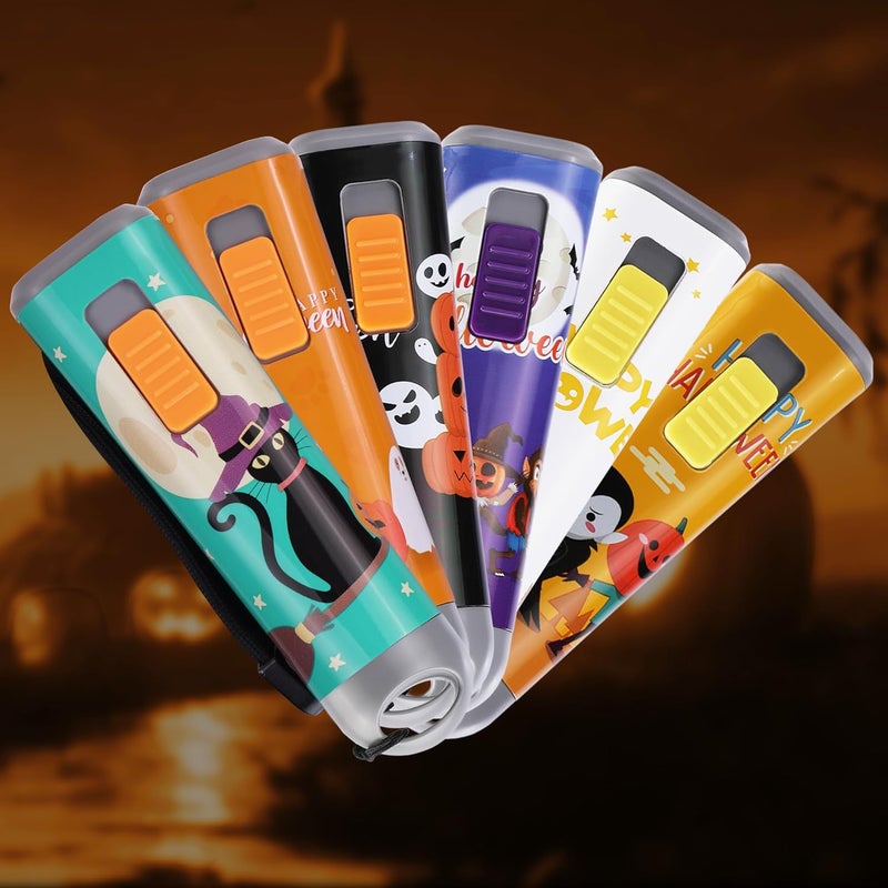 EverBrite 6-Pack LED Flashlights Halloween Gifts, Mini Flash Lights Handheld Torch with Lanyard, 18 AAA Batteries Included, Mixed Color - Image 1