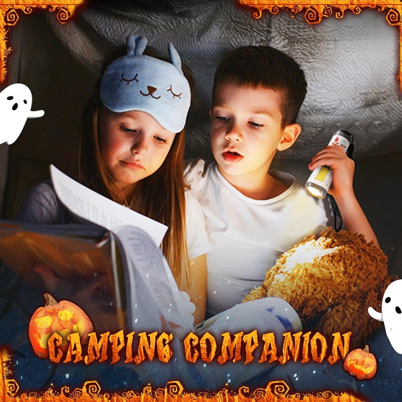 EverBrite 6-Pack LED Flashlights Halloween Gifts, Mini Flash Lights Handheld Torch with Lanyard, 18 AAA Batteries Included, Mixed Color - Image 4