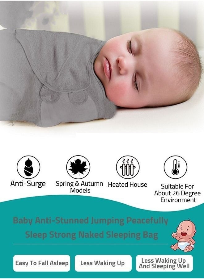 DOOKOO 4 PCS Baby Swaddle Blanket Wrap Cap Set Newborn Infant Sleep Sack With Caps 100% Breathable Cotton 0-4 Month  - Image 2