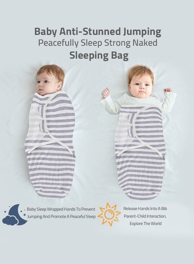 4 PCS Baby Swaddle Blanket Wrap Cap Set Newborn Infant Sleep Sack With Caps 100% Breathable Cotton 0-4 Month