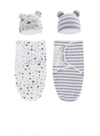 4 PCS Baby Swaddle Blanket Wrap Cap Set Newborn Infant Sleep Sack With Caps 100% Breathable Cotton 0-4 Month - pzsku/ZD6A0963FDBE8355A4B12Z/45/1744445602/b82a5cf9-0921-4b2c-b9ef-4262f851dd78