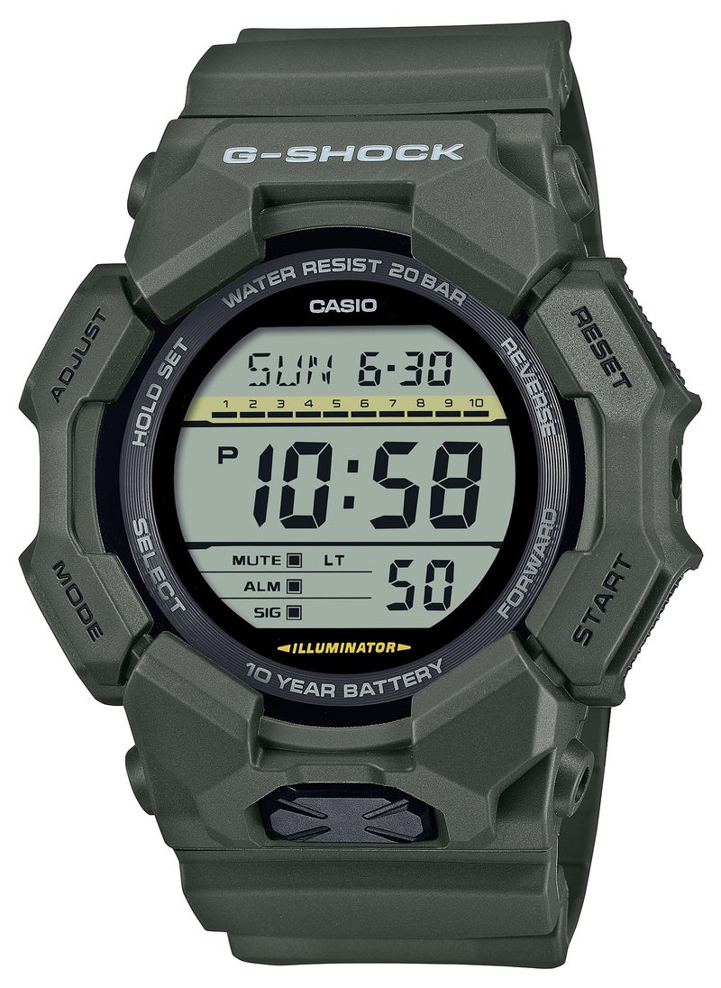 G-SHOCK - Digital Green Bio Based Resin Band Men's Watch GD-010-3 - 51.9MM - Image 1
