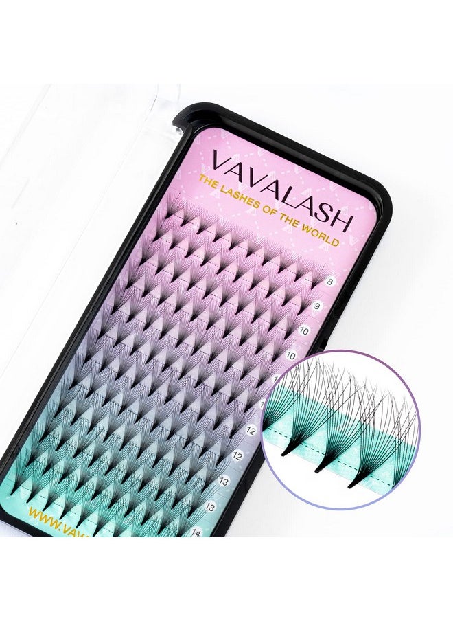 VAVALASH - Eyelash Extensions 3D 4D 5D 6D 8D 9D 10D Thickness 0.07/0.1 C/D Curl Eyelashes Middle Stem Premade Fans Russian Volume Lash Extensions Supplies (Middle Stem 14D-0.07-D-8-15mm) - Image 1