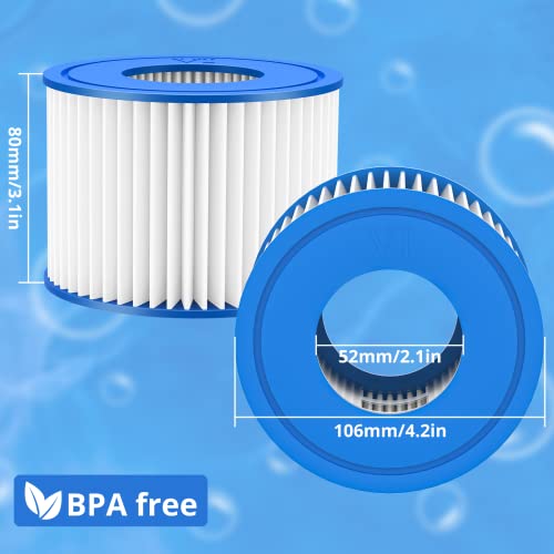 Beckacher 12 Pack Type VI Filter. Hot Tub and SPA Filter Replacement Cartridge. Compatible with Coleman SaluSpa 90353E, 58323E, 53323, Lay-Z-Spa - Image 3