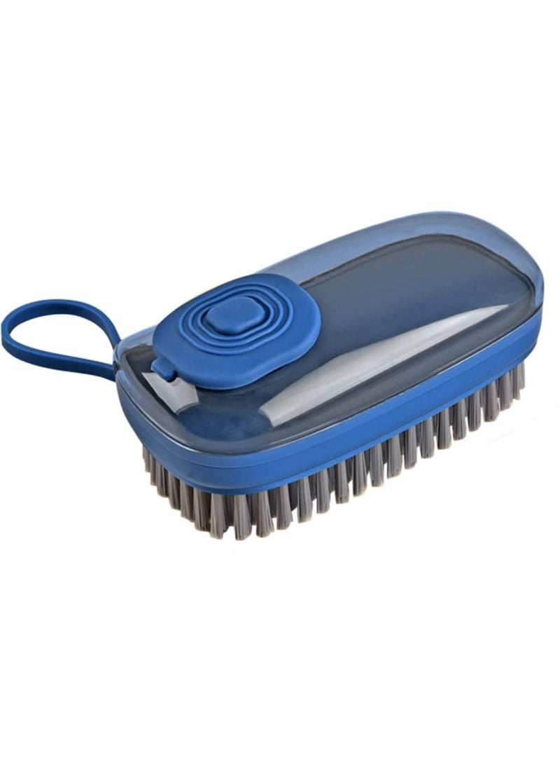 Leeonz Leeonz Automatic Liquid Addition Shoe Cleaning Brush, Fillable Laundry Brush Kitchen Shoes Press Add Liquid, Household Dishwashing Brush Soft-Haired Laundry Cleaning Brush (Blue)  - Image 1