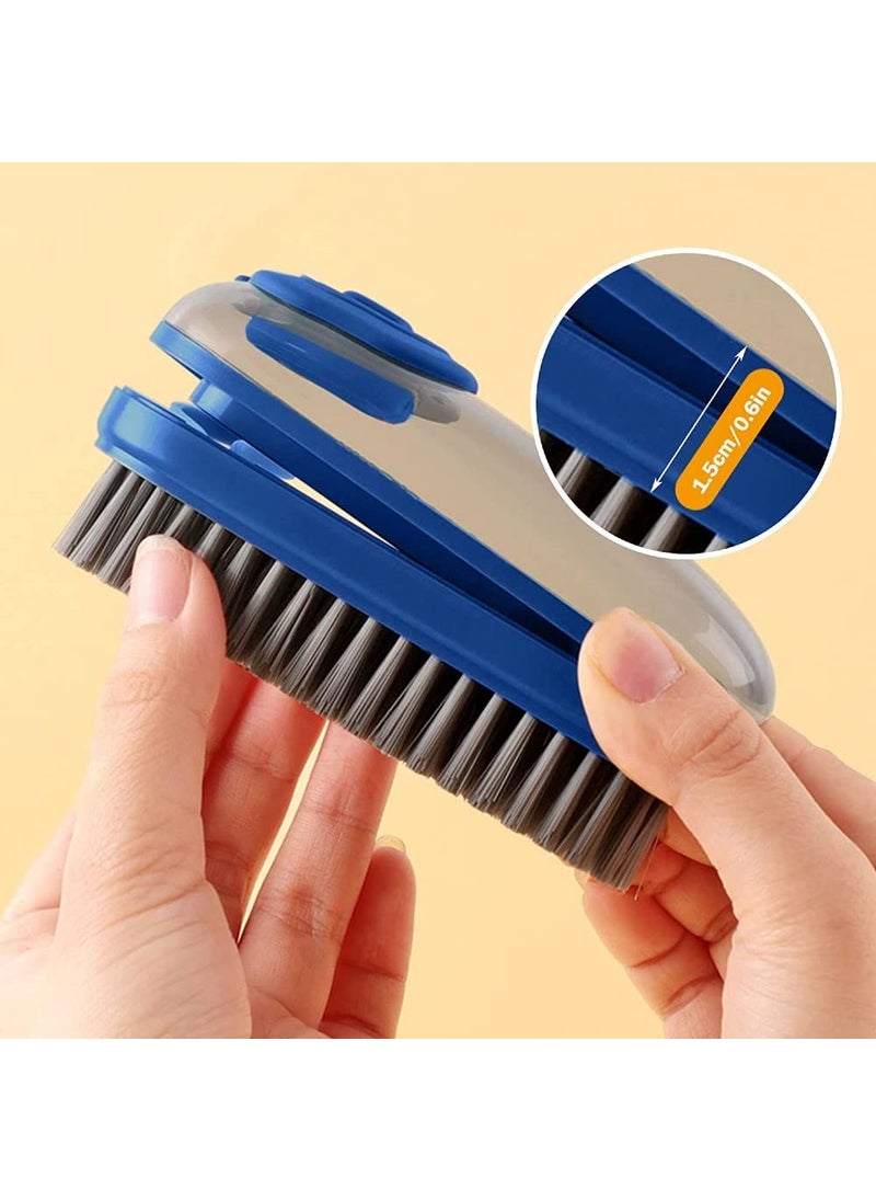 Leeonz Leeonz Automatic Liquid Addition Shoe Cleaning Brush, Fillable Laundry Brush Kitchen Shoes Press Add Liquid, Household Dishwashing Brush Soft-Haired Laundry Cleaning Brush (Blue)  - Image 2