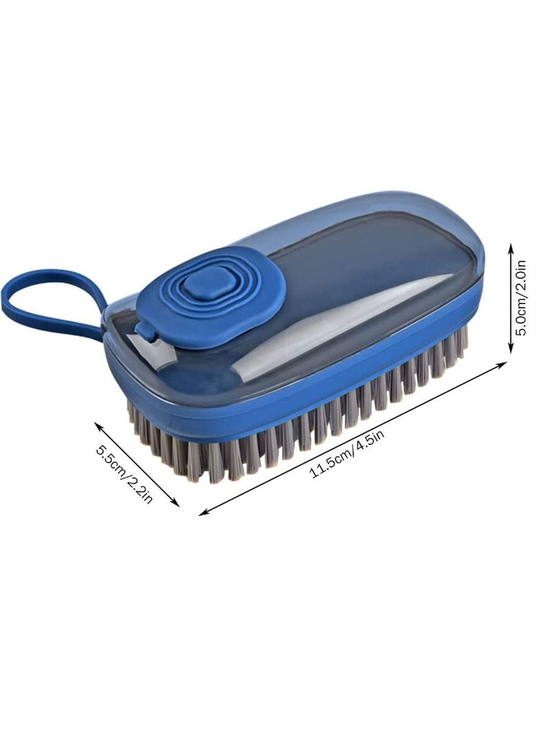 Leeonz Leeonz Automatic Liquid Addition Shoe Cleaning Brush, Fillable Laundry Brush Kitchen Shoes Press Add Liquid, Household Dishwashing Brush Soft-Haired Laundry Cleaning Brush (Blue)  - Image 4