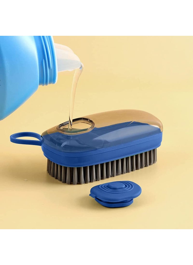 Leeonz Leeonz Automatic Liquid Addition Shoe Cleaning Brush, Fillable Laundry Brush Kitchen Shoes Press Add Liquid, Household Dishwashing Brush Soft-Haired Laundry Cleaning Brush (Blue)  - Image 5