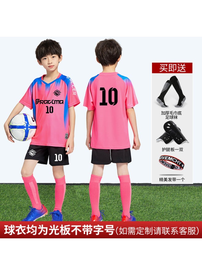 D8831 Rose Red Light Board Two-piece Set Football Socks Hair Band Leg Protector]] Football Jersey - Image 1