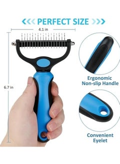 MahMir Grooming Brush - Double Sided Shedding and Dematting Undercoat Rake, Dog Grooming Brush, Dog Shedding Brush, Cat Grooming Brush, Dog Comb, Cat Brush for Long Haired Cats ( Pink )  - Image 5
