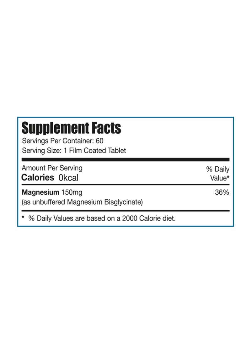 EVA PHARMA ماغنيسيوم ليمتلس – 150 ملغ ماغنيسيوم مخلب – 60 قرص – جودة النوم، وظيفة العضلات ودعم الطاقة - Image 3