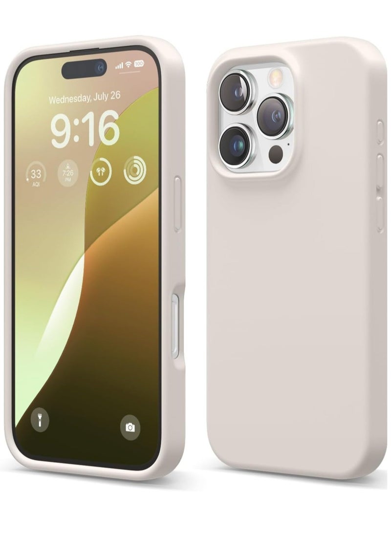 iPhone 16 Pro Case - Slim, Shockproof, Full-Body Protection, Anti-Scratch with Soft Microfiber Lining - Stone Grey - Image 1