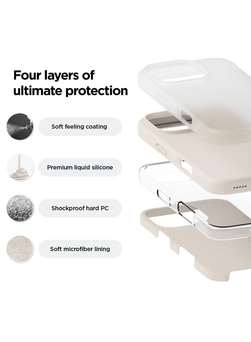 iPhone 16 Pro Case - Slim, Shockproof, Full-Body Protection, Anti-Scratch with Soft Microfiber Lining - Stone Grey - Image 2