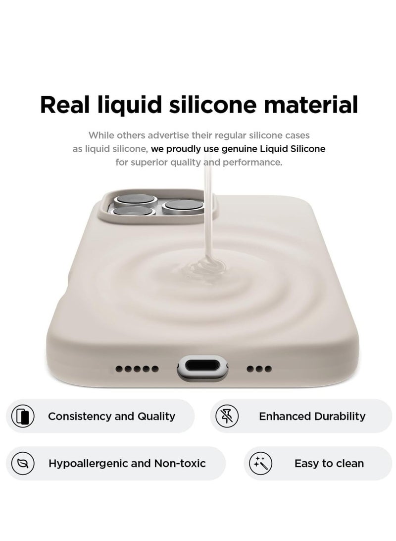 iPhone 16 Pro Case - Slim, Shockproof, Full-Body Protection, Anti-Scratch with Soft Microfiber Lining - Stone Grey - Image 3