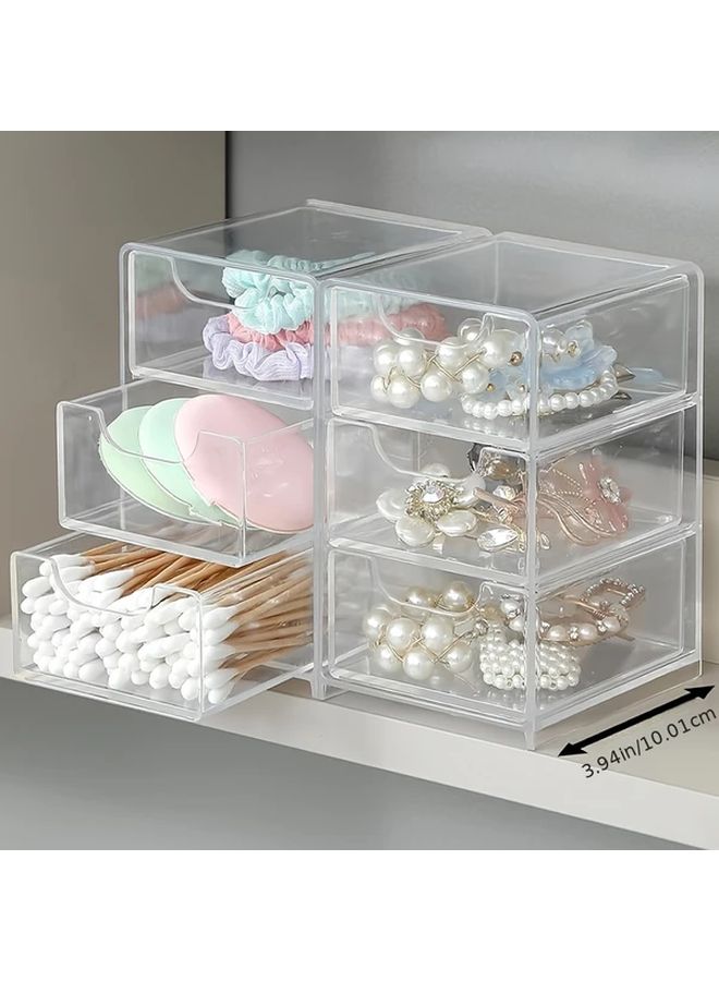Acrylic 3 Drawers Transparent Cosmetic Organizer Makeup Storage Box For Lipstick Brushes Jewelry Vanity - Image 4