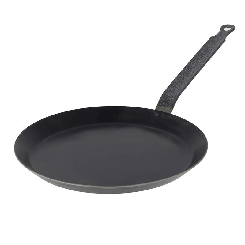 De Buyer Blue Carbon Steel Crepe  Tortilla Pan  7 Diameter 55 Cooking Surface  Ideal for Making  Reheating Crepes Tortillas  Pancakes  PFAS PFOA  PFOS Free  Made in France