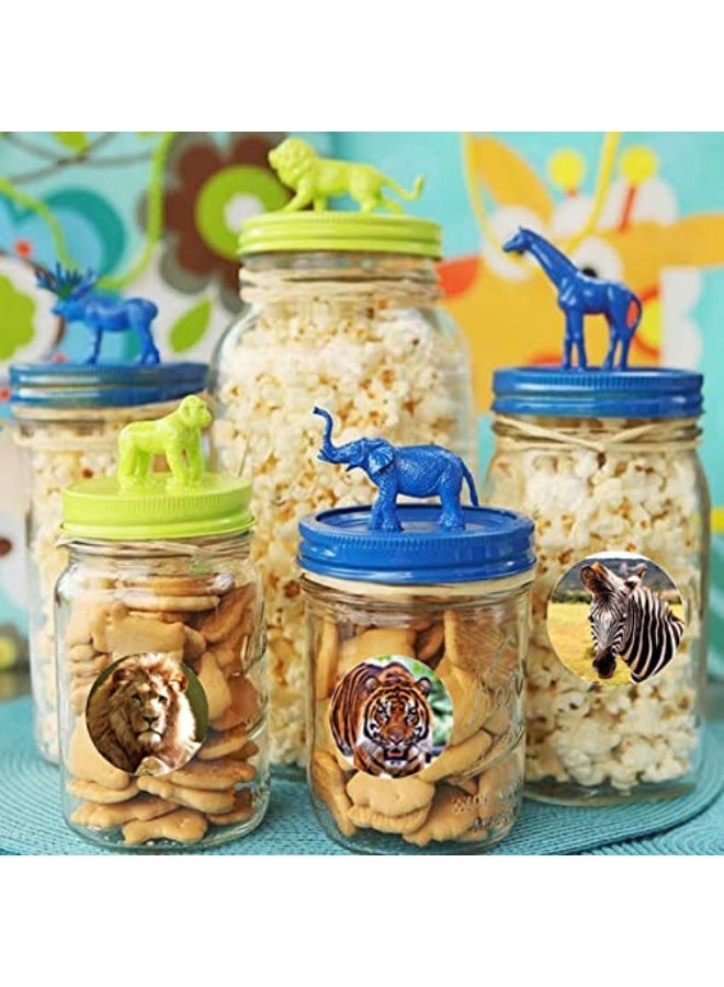 Hohamn Zoo Animals Stickers for Kids,500pcs Round Jungle Animal Stickers for Boys Girls Birthday Party Favor, 1.5 Inch - Image 4