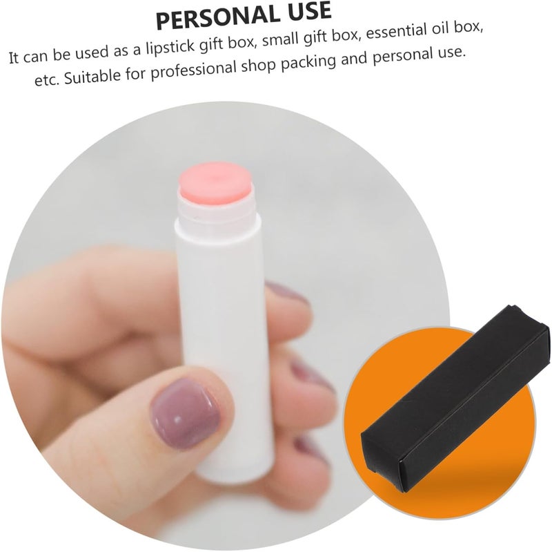50pcs Kraft Paper Lipstick Boxes Small Essential Oil Wrapping Gift Packaging for Diy Lip Balm Convenient Flat Assembly for Parties and Special Occasions - Image 5